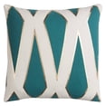 thumbnail image 3 of Rachel Kate 20" x 20" Poly Pillow with Cotton Cover-Teal/Ivory/Gold Metallic, 3 of 5