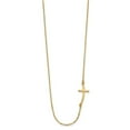 thumbnail image 2 of Diamond2Deal Collier Croix Incurvée en Or Jaune 10K pour Femmes 19 Pouces, 2 of 5
