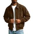 thumbnail image 2 of Gamivast Men's Corduroy Jackets Button Down Long Sleeve Shacket Tops Vintage Bomber Coat with Pocket Casual Fall Winter Outerwear Everyday Wear, 2 of 7