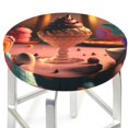 thumbnail image 3 of KLL Colorful Cake Ice Cream Round Bar Chair Cushion Cover 14 inch ,Bar Stool Protector with Elastic, Soft Washable, 3 of 6