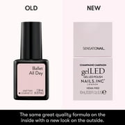 Nails.INC x Sensationail GelLED Gel Nail Polish, Enjoy Every Moment, Bright White, 0.33 fl oz