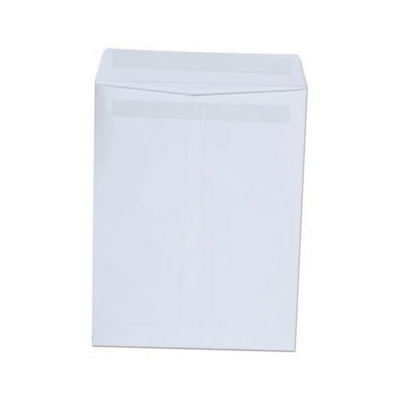 Self-Stick Open-End Catalog Envelope 10 1/2, Square Flap, Self-Adhesive Closure, 9 x 12, White, 100/Box