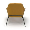 thumbnail image 5 of Pemberly Row Mid-Century Black Powder Coated Metal Frame Lounge Chair in Caramel, 5 of 6