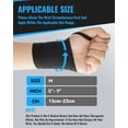 thumbnail image 4 of 2 Pack Adjustable Wrist Compression Strap and Wrist Brace Sport Wrist Support for Fitness, Weightlifting, Tendonitis, Carpal Tunnel Arthritis, Pain Relief-Wear, Repetitive Wrist Use Injury, 4 of 5