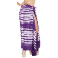 thumbnail image 2 of HAPPY BAY Women's Bikini Sarong Swimwear Swim Cover up Skirt Bathing suit Summer Wraps Swimsuit Beach Wrap Coverups for Women Beachwear One Size Tie Dye, White Violet, 2 of 5