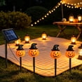 thumbnail image 5 of ICQOVD Halloween Party Lights Solar Pumpkin Stake Lights,5 Pack Witch Hat LED Garden Lights,Waterproof Outdoor Decorative Lighting for Yard,Patio & Holiday Decor, 5 of 9