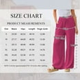 thumbnail image 2 of TEMOFON Pants for Women Plus Size Wide Leg Linen Pant Summer Casual Palazzo Plum Flowy Pants with Pocket Drawstring Loose Lightweight Pants 3XL, 2 of 10