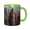 Green, variant on Butterfly Flying Watercolor Coffee Mug Fun Custom Ceramic Mugs 11oz Black
