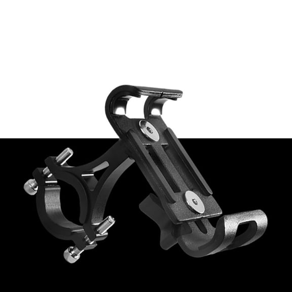 Bicycle Phone Holder for Handlebars, Aluminum Alloy Mount with 360 Degree Rotation, Stable Spring Clamp for Mountain Bike and Road Bike, Wide Compatibility Phone Mount for Hands Viewing