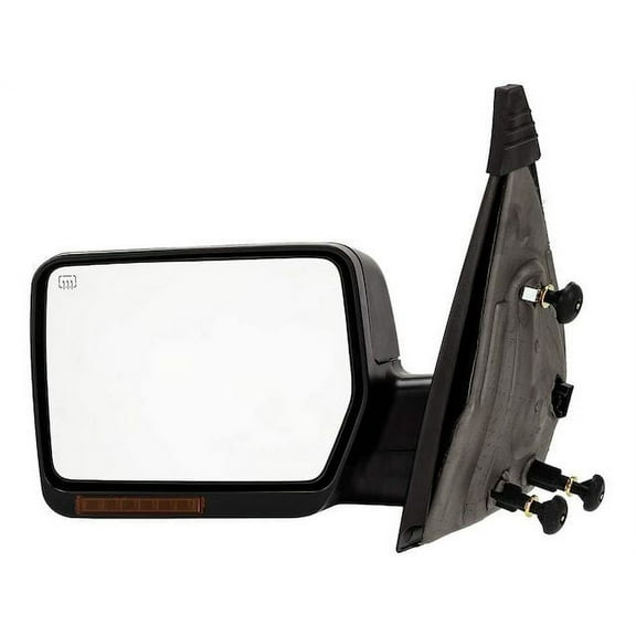 Left Driver Side Power Mirror - Textured Black - Manual Folding - with Heated Glass and Turn Signal - (without Puddle Light) - Compatible with 2004 - 2006 Ford F-150 2005