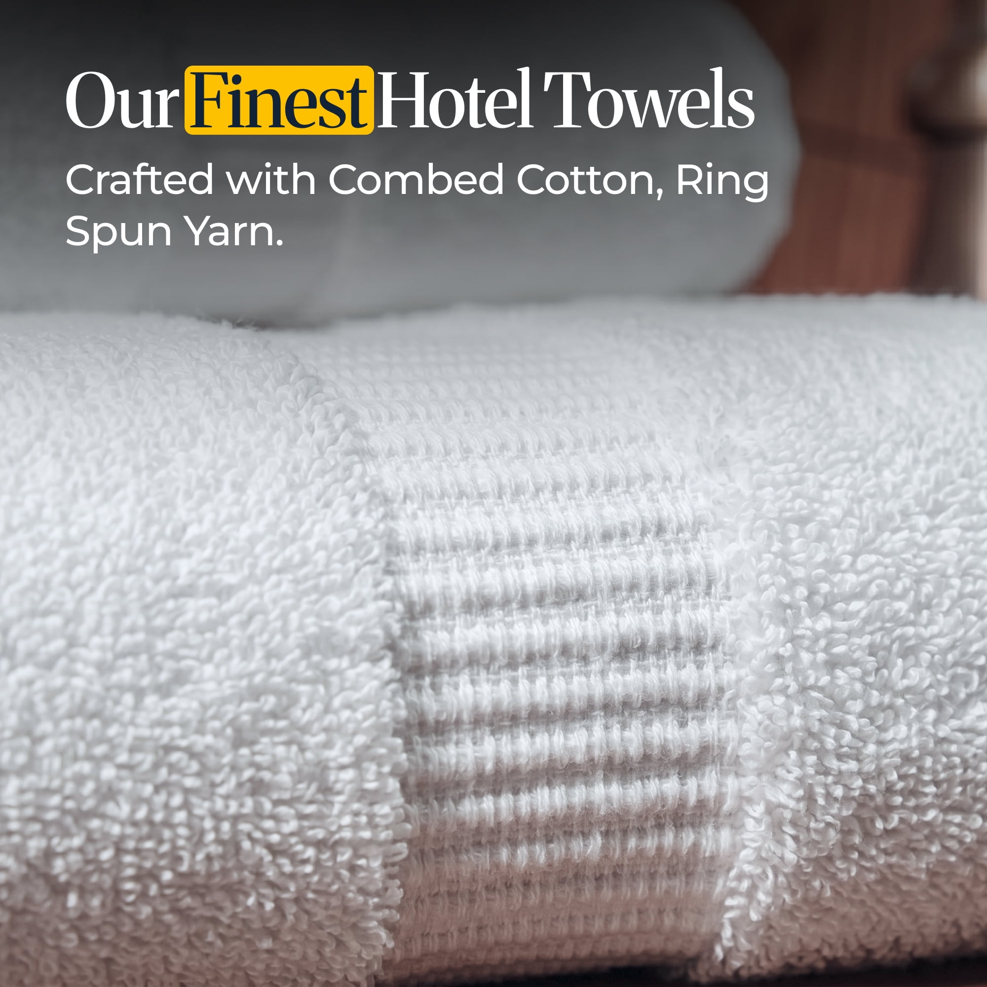 belem Forte Premium 72 Salon Towels Bulk 16x32 - 72 Pack Wholesale - 100% Cotton White Hand Towels Bulk