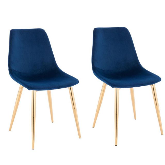 Domina Black velvet Dining Chair Set of 2