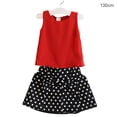 thumbnail image 3 of Qarigey 2 uds. Conjunto de verano para niña, chaleco de gasa, Top con lazo, chaleco de lunares, , camiseta para bebé y niño conjuntos de ropa, 3 of 6