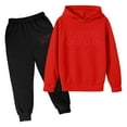 thumbnail image 3 of SNKSDGM Girls Girls Spring Outfits Size 14-16 Plus Sweatshirt Girls Kids Boys Kids Hooded Tracksuit Unisex Two Piece Fall Winter Outfits Hoodie Sweatshirt+Sweatpants Set, 3 of 3
