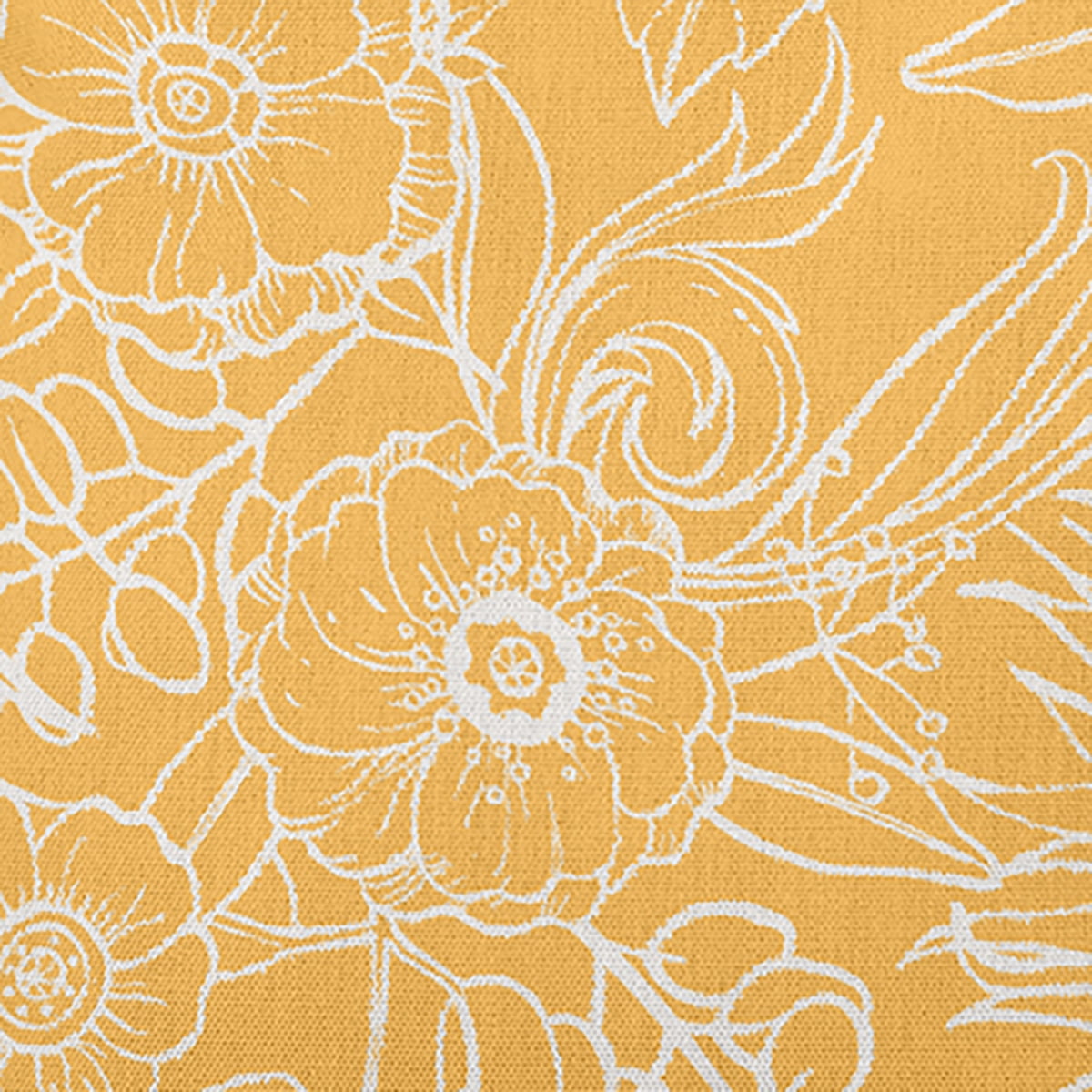 16"x16" Simply Daisy Zentangle Poly Accent Pillow, Yellow Qty 1