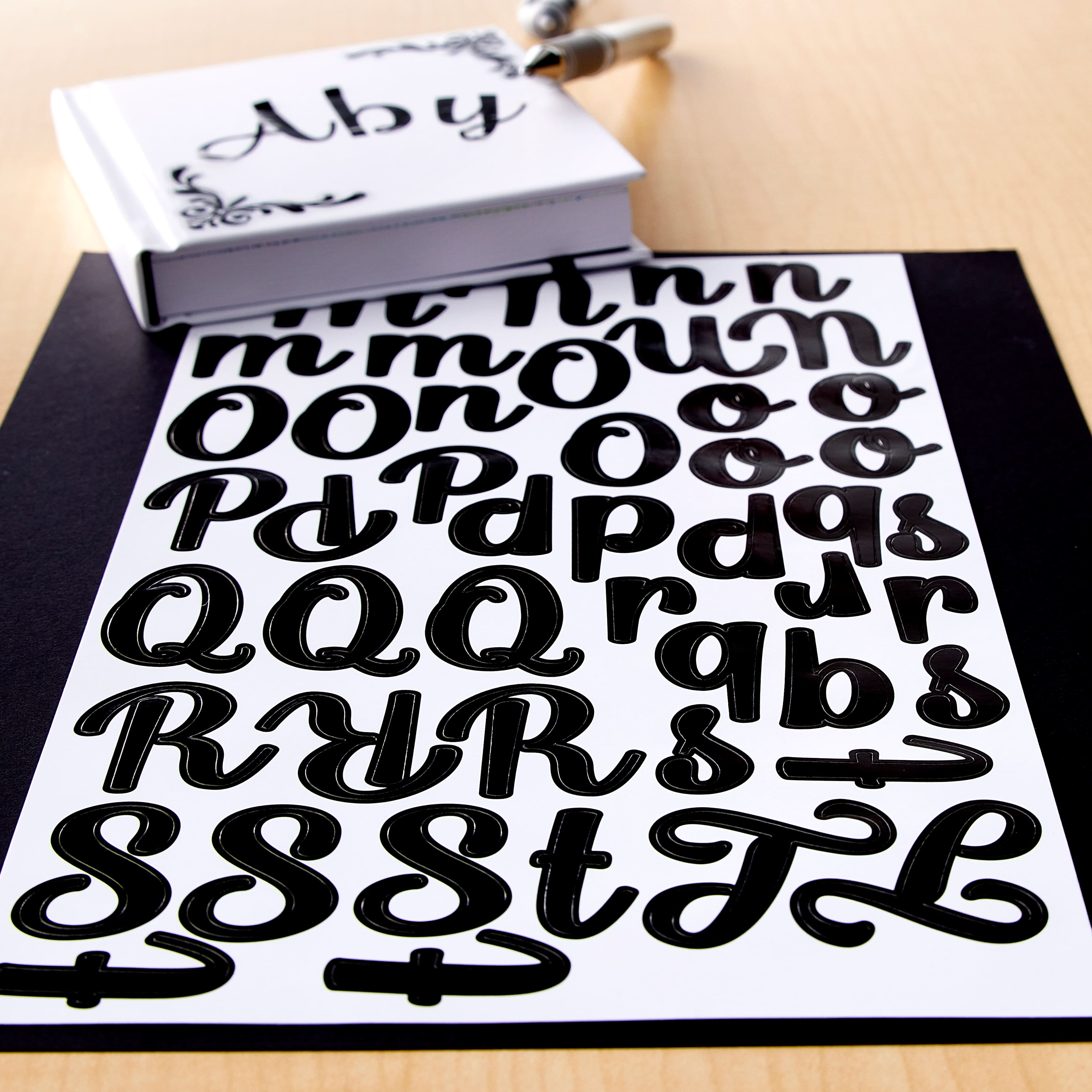 Recollections Black Script Alphabet Stickers, 12 Packs: 167 ct. (2,004 total)