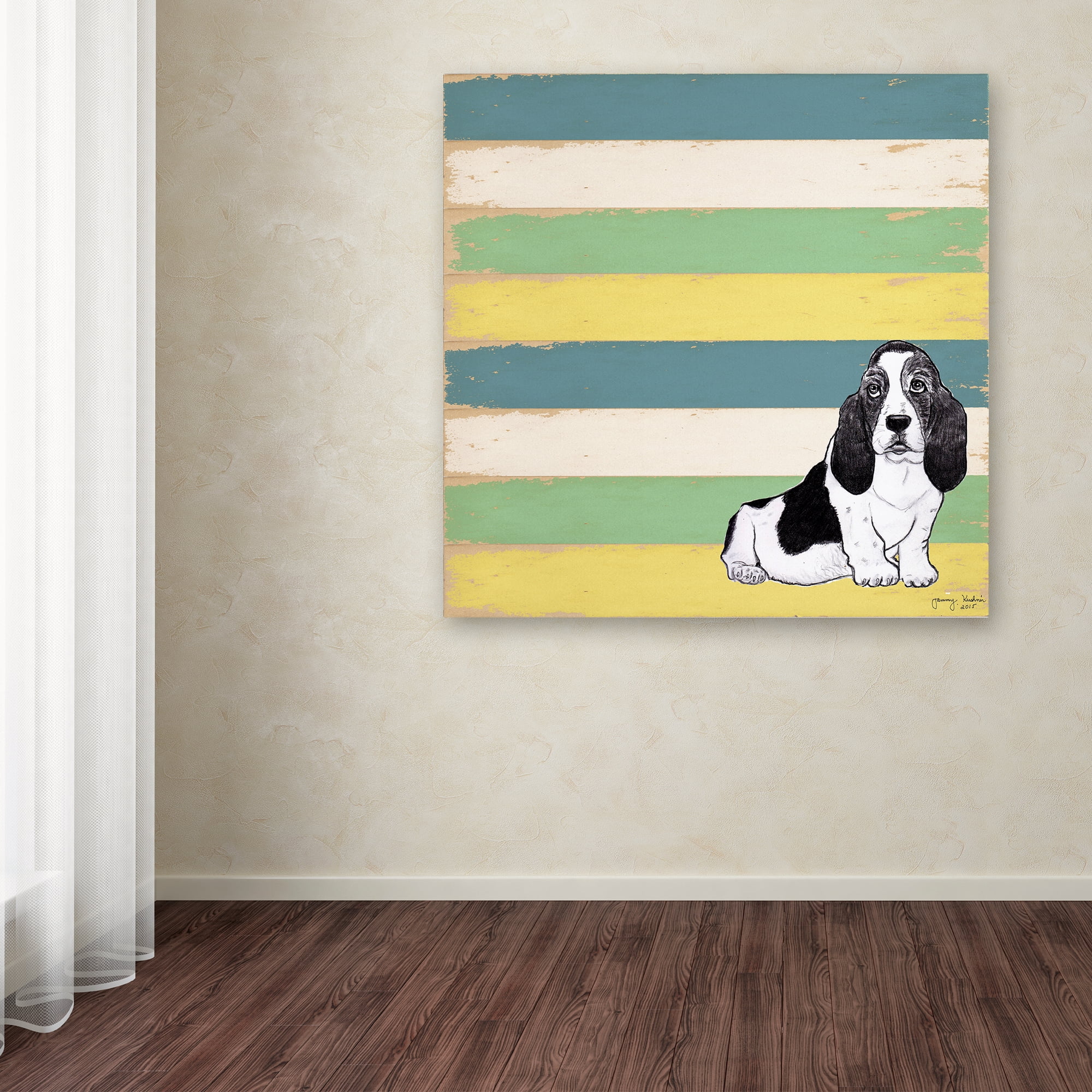 Trademark Fine Art 'Basset Hound 2' Canvas Art by Tammy Kushnir