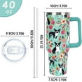 thumbnail image 2 of Boston Terrier Tumbler 40oz - Insulated Travel Mug with Handle & Leak Proof Lid | Cute Dog Gifts for Women, Dog Lovers Coffee Cup, 2 of 6