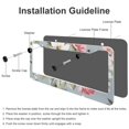 thumbnail image 4 of Pink Rose Flowers Leaf Shabby Chic Beige Pink License Plate Cover 2 PCS Vintage Floral License Plate Frame License Plate Shield Frame for Women Men US Vehicles 2 Holes Metal License Plate Frame, 4 of 6