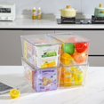 thumbnail image 7 of 6 Pack  Storage Bins with Lids, Stackable Plastic Containers for Home Office Organization, 7 of 7