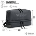 thumbnail image 3 of Wrangler Unisex Travel Toiletry Bag Waterproof Hanging Dopp Kit Dual‑Layer Wet‑Dry Separation Cosmetic Organizer, Gray, 3 of 7