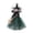 Green, variant on 11.2 in. Halloween Creepy Witch Dolls — Black Hats with Eerie Shadows, Halloween Decorations for Halloween Parties & Trick or Treat Nights — great for Costume Parties with spooky party setups