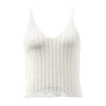 thumbnail image 1 of Ropa Playa Ocean Pacific para Mujer Blusa Corta Tejida Sin Manga Cuello V Blanco Talla G, 1 of 4