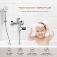 thumbnail image 3 of LED Digital 5~85°C Shower Thermometer Self-Generating Real-Time Water Flow Temperature Monitor Thermometer with 360° Rotating Screen for Kids Elderly Pets, 3 of 8