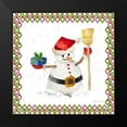 thumbnail image 2 of Loreth, Lanie 20x20 Black Modern Framed Museum Art Print Titled - Christmas Snowman III, 2 of 5