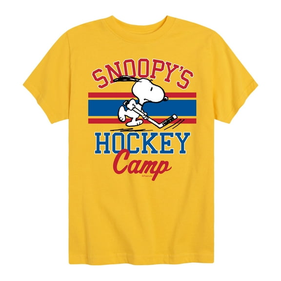 Peanuts - Snoopy's Hockey Camp - Toddler And Youth Short Sleeve Graphic T-Shirt