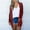 Red, variant on Women's Long Sleeve Lightweight Cardigan Open Front Casual Red Black Plaid Jacket Soft Sweater Outerwear with Pockets