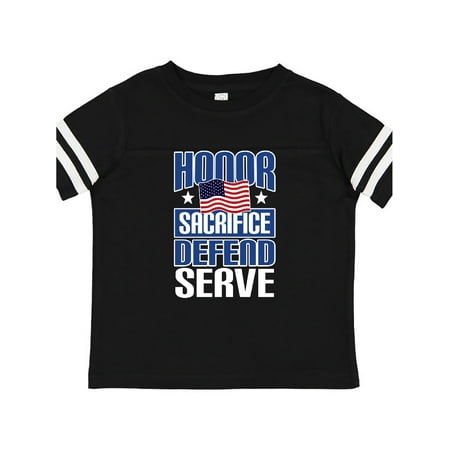 

Inktastic Military Honor Sacrifice Defend Serve Gift Toddler Boy or Toddler Girl T-Shirt