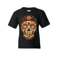 thumbnail image 1 of Tee Hunt Day of The Dead Sugar Skull Youth T-Shirt Gold Calavera Dia de Muertos Kids Tee, 1 of 5