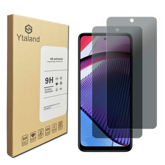 [2 Pack] Ytaland Privacy Screen Protector for Moto G Power 2023 (Not for Moto G Power 2022), Anti Spy Anti Peep Bubble-Free Tempered Glass Film…