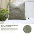 thumbnail image 2 of Fabdivine Christmas Fall Cushion Cover Pure Linen thow pillow Cushion for Couch, 20"X20", Rust, toss pillow for Living Room Sofa, 2 of 4