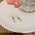 thumbnail image 5 of QIQUWOHUL New Chinese Antique Anti Jade Long Tassel Earrings For Women Retro Versatile Temperament Buckle Earrings Stud Earrings, 5 of 6
