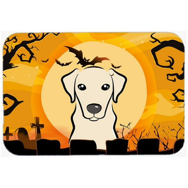 Carolines Treasures BB1780CMT Halloween Yellow Labrador Kitchen & Bath Mat, 20 x 30