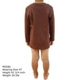 thumbnail image 5 of Brown Kids Long Sleeve Crew Neck Shirt, 3T, 1 piece, 5 of 7