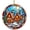 Christmas8, variant on Christmas Ceramic Ornament in Stained Glass Patterns, Santa Claus Christmas Ornaments, Vintage Santa Claus Ornament for Christmas Tree Decorations, Christmas Keepsake for Hanging...