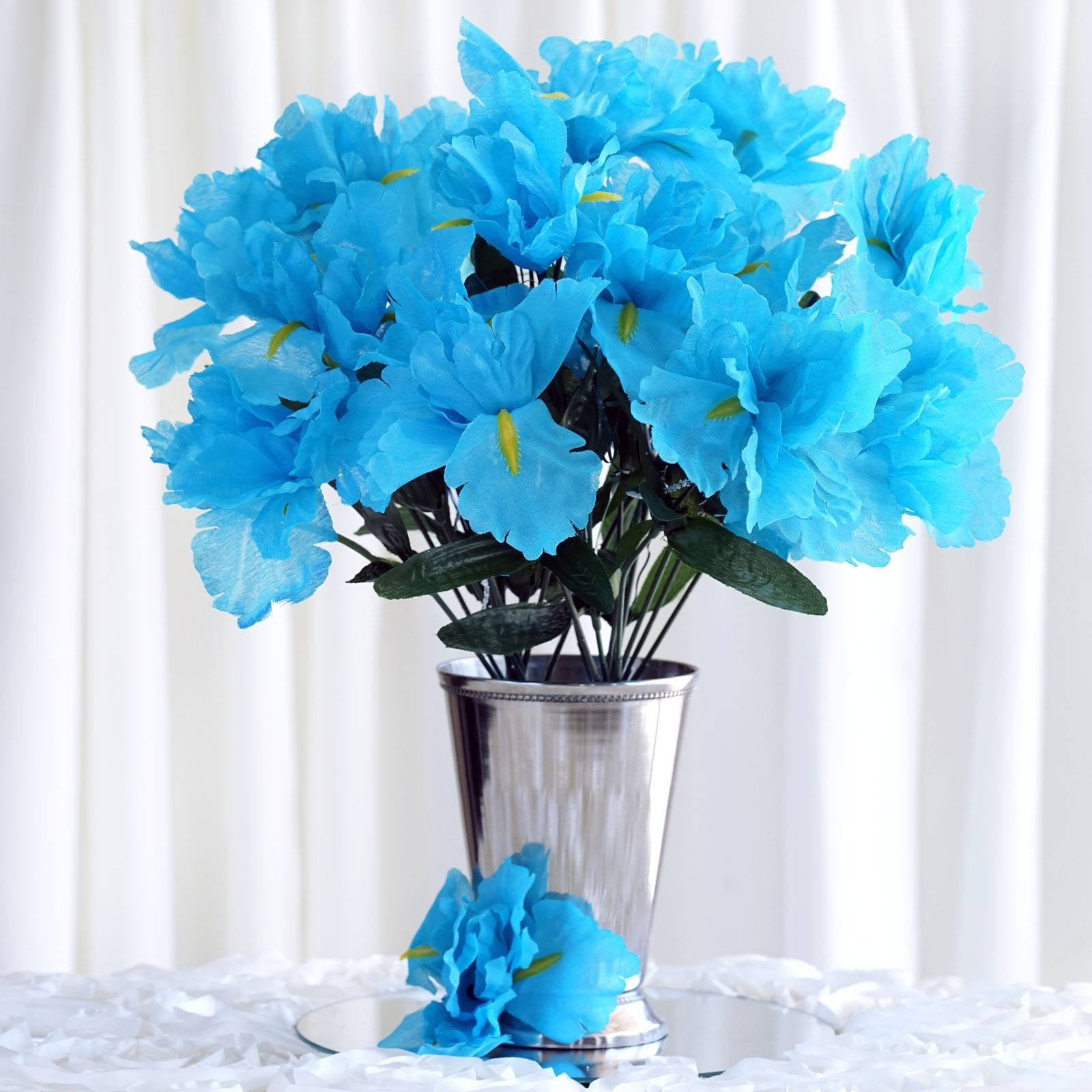 Efavormart 60 pcs Artificial IRIS Flowers for DIY Wedding