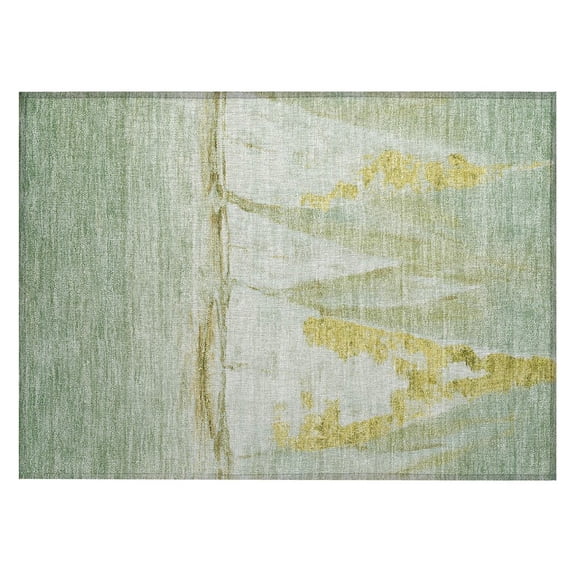 Dalyn Rugs Machine Washable Indoor/Outdoor Chantille ACN2084 Green 1'8" x 2'6" Rug