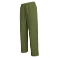 thumbnail image 4 of Eryao Sweat Suits Men 2 Piece Set Casual Short Sleeve Button Down Shirts Matching Elastic Waist Drawstring Pants with Pockets Summer Lightweight Breathable Lounge Sets,Army Green,L, 4 of 8