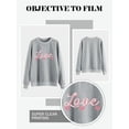 thumbnail image 6 of QAFOPEH Women Love Peach Heart Printed Crew Neck Long Sleeve Sweatshirt, 6 of 7