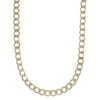 Jewelers 14K Solid Gold 6.8MM Diamond-cut Pave Cuban Chain Necklace BOXED