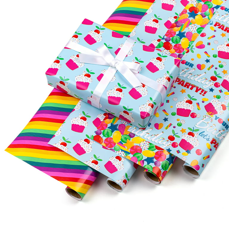 Korean K-Pop Gift Wrap Paper Food Rainbow, Zazzle