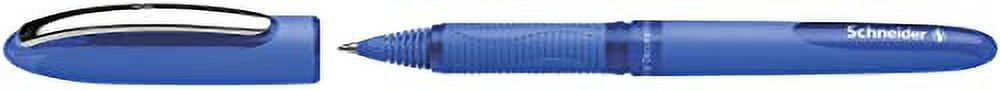Schneider One Hybrid C Rollerball Pen, 0.5 mm Hybrid Conical Tip, Light Blue Barrel, Blue Ink, Box of 10 Pens (183203)