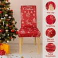thumbnail image 3 of Christmas Chair Covers Set of 4, Christmas Decorations Stretch Removable Washable Dining Room Chair Protector Slipcovers for Xmas Decor Holiday Party Kitchen Home Decorations (Merry Christmas, 4 PCS), 3 of 6