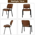 thumbnail image 4 of VINGLI Rustic Waiting Room Chairs, 5-Pack PU Church Chairs Conference Room Chairs Stackable Chairs, Office Guest Chairs & Reception Chairs Stacking Chairs for Meeting,Office Lobby, Simple&Space-saving, 4 of 9