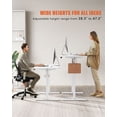 thumbnail image 6 of Flycity Electric Standing Desk Adjustable Height Stand Up Desk, 48" x 24" Sit Stand Desk, Low Noise Home Office Desk, Computer Desk with Splice Board, Child Lock & Memory Function, White, 6 of 10