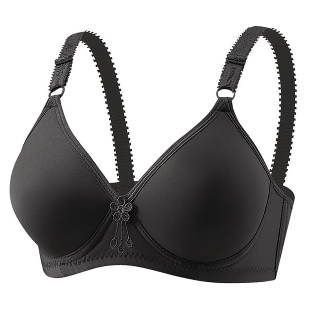 Kabnic Wireless Plus Size Bras, Full Coverage Bras, Women Color Comfortable Hollow Out Perspective Bra Underwear No Rims